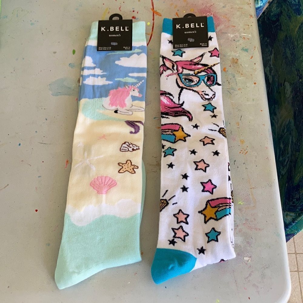 K. Bell Knee Socks 2 LEFT UNI Mermaid